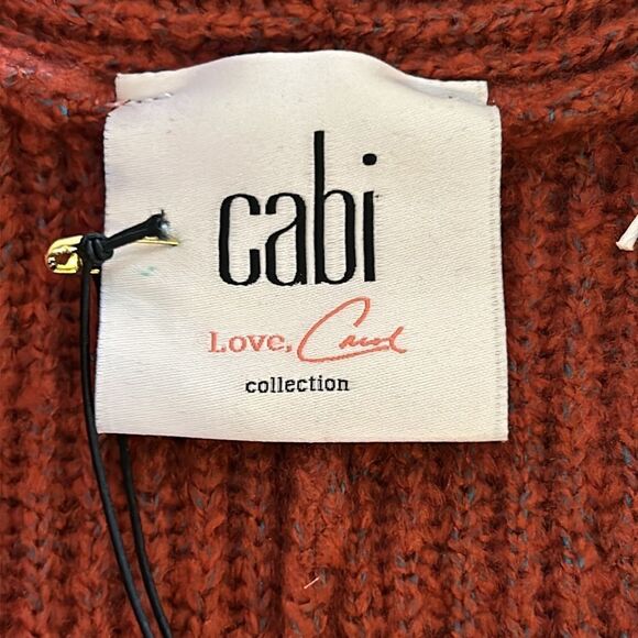 NEW CAbi Sakura Red Rosewood Sweater - Picture 3 of 5